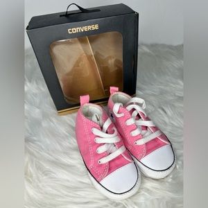 Converse Chuck Taylor Allstar Cribster Baby Pink Sneaker.  Gently Used.